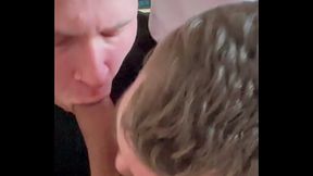 Sucking a Cock Together Gay Porn Threesome