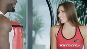 Clea Gaultier gets in shape with interracial anal