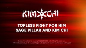 Topless Fight For Him with Sage Pillar and KimChi
