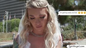 Glamorous TS Aubrey Kate fucks random stud before her wedding