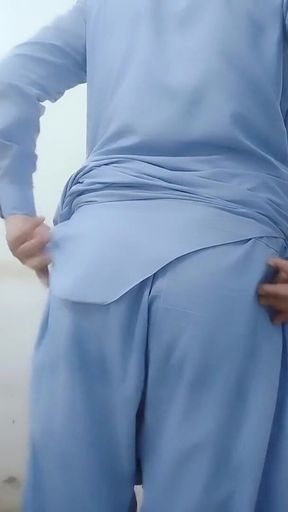 Pakistani Desi Shalwar Kamees Boy Show His Beautiful Ass