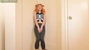 He locked me outside the toilet, so I pissed myself! Full bladder desperation with Dirty talk pee roleplay from amateur Fiona