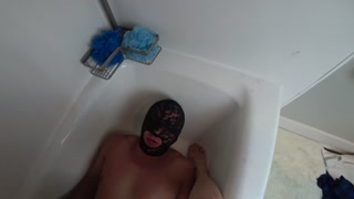 Girl pisses in guy's mouth