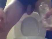 Peeing Standing Towards Camera, Before I Give My Dirty Butthole An Enema