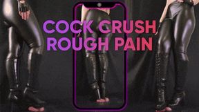 Cock Crush Rough Pain in Leather Black High Heels Boots (Vertical Version) - Tamystarly - Balls Trample, CBT, Bootjob, Trampling, Shoejob, Stomping