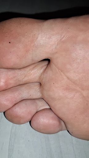 Feet in the foreground