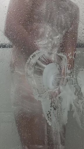 Sissy Boy Taking a Shower After Giving Her Ass to Her Owner