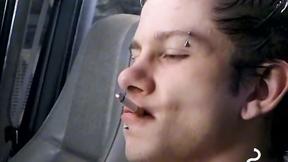 ”Alluring twink Ian Madrox blows ass while rubbing his dick”