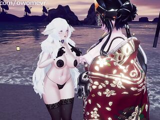 Slutty Shemale hentai and her breasty ally begin 2026 with a Fuck on Fresh Years