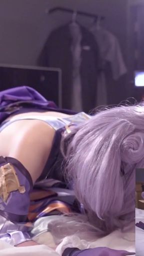 Japanese Hentai Cosplay Ladyboy Get Fucked after Otaku Festival, Genshin Impact Keqing 6   Clip 2