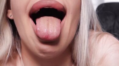 Puppy girl sniffing her master's scent alone and panting