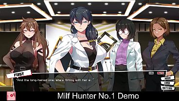 Naughty milf plays a sexy visual novel game
