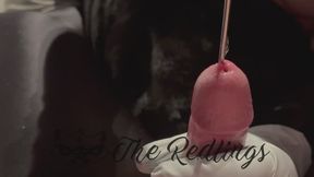 First Time Cock Sounding Experience with Average Cock