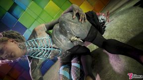 Heavily tattooed trans Lily Lu gets anal fisted