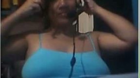 Lewd Colombian seductress loves showing off her big boobs and pussy