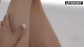 Muscular stud balls deep in her tight cunt