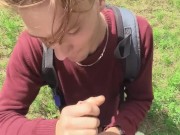 BIGSTR - Horny Guy Pays A Stranger More Than He Metal Detector Does & He Agrees To Suck His Dick