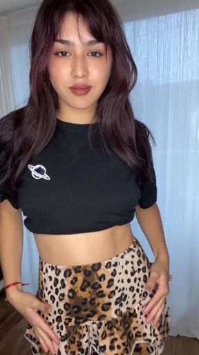 Leopard print skirt