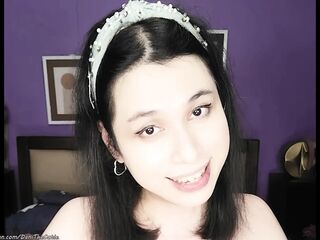 Cute shemale DaniTheCutie lactates from her tiny tits just for u