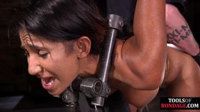 Submissive BDSM Asian mom shagged with toys in vagina