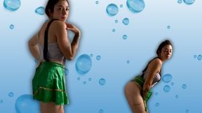 Taking a hot steamy shower in my Patrick's Day costume
