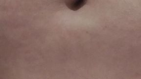 Belly and bellybutton close up