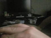 Morning Wood Pre Cum - are you more horny in AM or PM? Comment below!