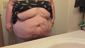 Ssbbw Hexsii slow motion belly plopping
