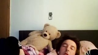 Leatransteen Fingerring herself and jism in own Gullet