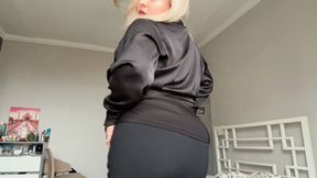 Curvy blonde tease!