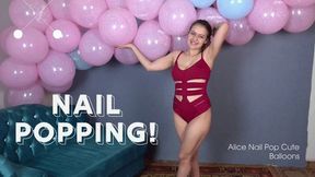 Alice : Nail popping Pink and Blue Garland