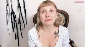 Penectomy - hot secretary snipping the boss