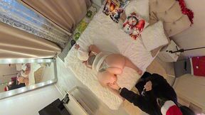 new year s milf mrs. santa invited an elf to fuck her in anal