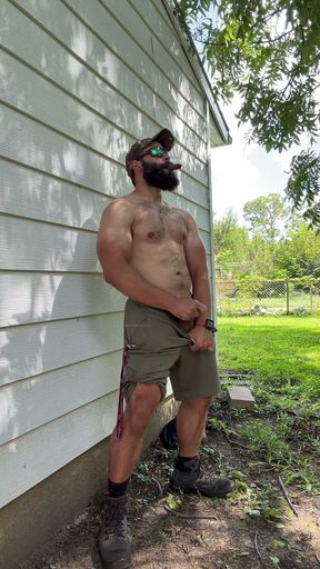 Bearded Muscle Cub Cigar Cum Outdoors