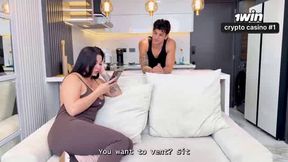 Hot and sweaty gym lady takes a massive pipe in her taut fuckbox - POV style!