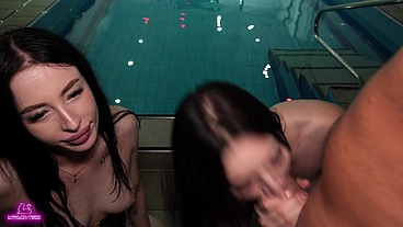Eva Gold decided to surprise her lover Leo Casanova and invited Eva Murkovski and Anna Esman for a double blowjob. by Murkovski
