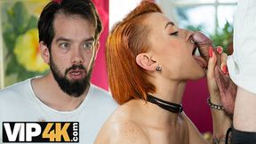 Kinky Carlos & Nymfa seduce neighbor & moan in cowgirl missionary