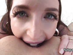 Attractive bombshell displays huge butt and gets butthole shagged