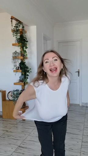 Hot GILF Shaking Huge Natural Tits Compilation