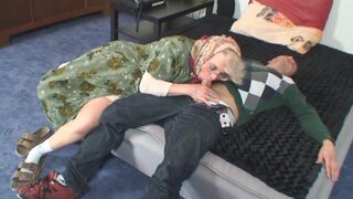 Old grandma getting fucked in a taboo scene with GAPE
