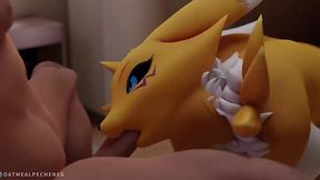 Renamon Goes Wild in the Sheets!