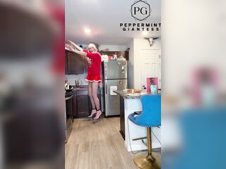 73 Giantess in 8-inch Heels Builds a Gingerbread Village