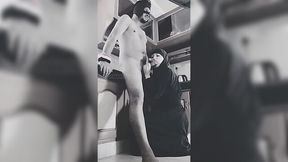 Slim Muslim Wife In Hijab Has To Please Her Husband's Cock With Sloppy BJ Right In the Kitchen