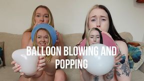 Balloon Blowing & Popping