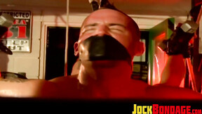 Jocks Bigg Pete & Dominik  in agony with dicks are pulled away from their b