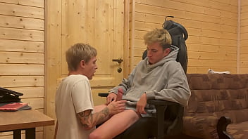 Part 2: A guy with a big dick fucks a cute twink while his boyfriend is away.