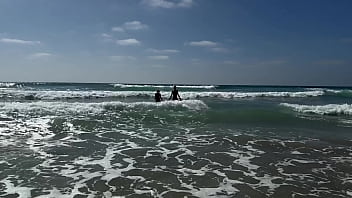 Having fun on the Manhattan beach