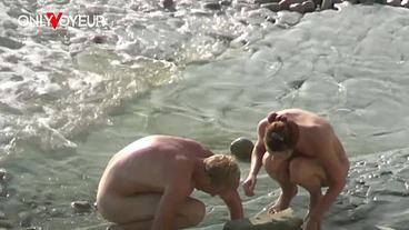 Teen Couple Tries Nude Beach For First Time On Rocks