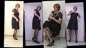 Julian069 lace dress and pink slip