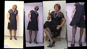 Julian069 lace dress and pink slip